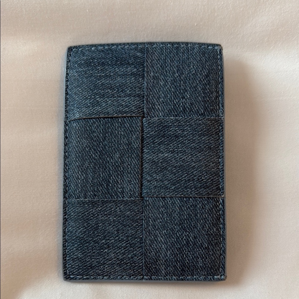 Bottega Veneta Blue Jean Print Card Holder
